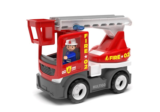 MultiGO ECO Fire - Žebřík s hasičem - auto s Igráčkem