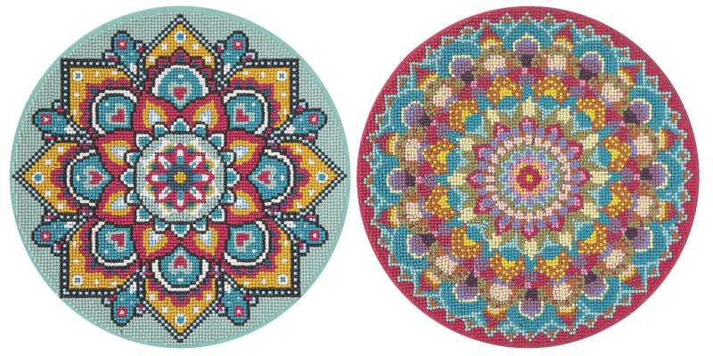 Diamantové malování mandala zelená