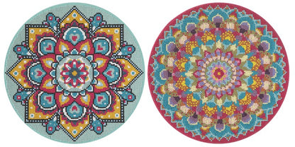 Diamantové malování mandala zelená