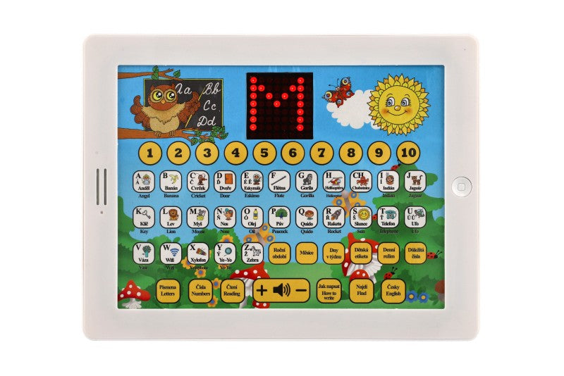 Naučný tablet moudré sovy dvojjazyčný