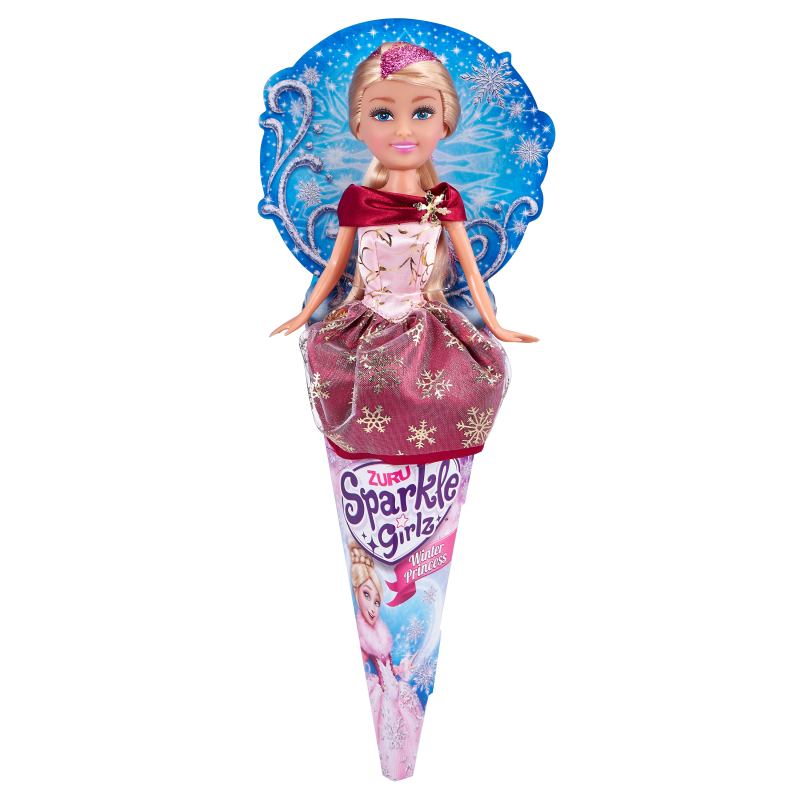 Princezna zimní Sparkle Girlz v kornoutku fialová