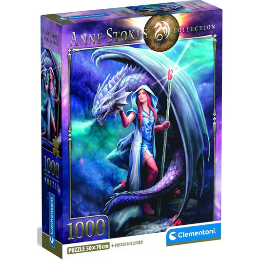 Clementoni - Puzzle 1000 Anne Stokes Dračí mág