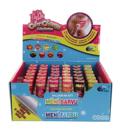BO-PO Balzám na rty měnící barvu čokoláda, jahoda, žvýkačka, máta