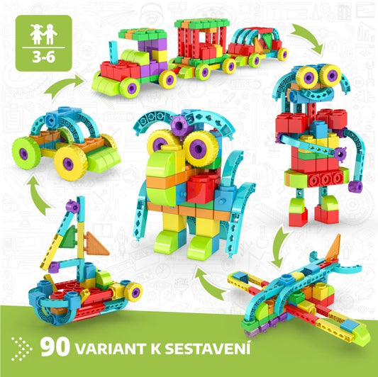 Engino STEM Qboidz Set 195 dílků