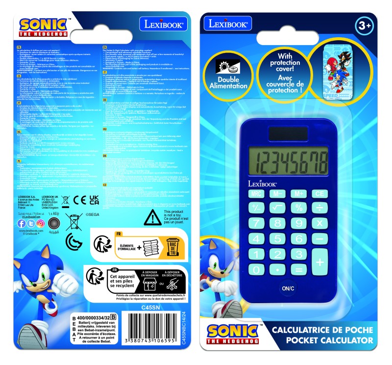 Lexibook kapesní kalkulačka Sonic