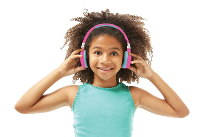 Lexibook 2v1 bluetooth skládací sluchátka Barbie s limitem hlasitosti