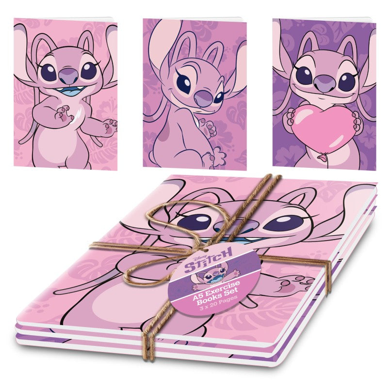 Lilo a Stitch set sešitů A5 - Angel, 3 ks