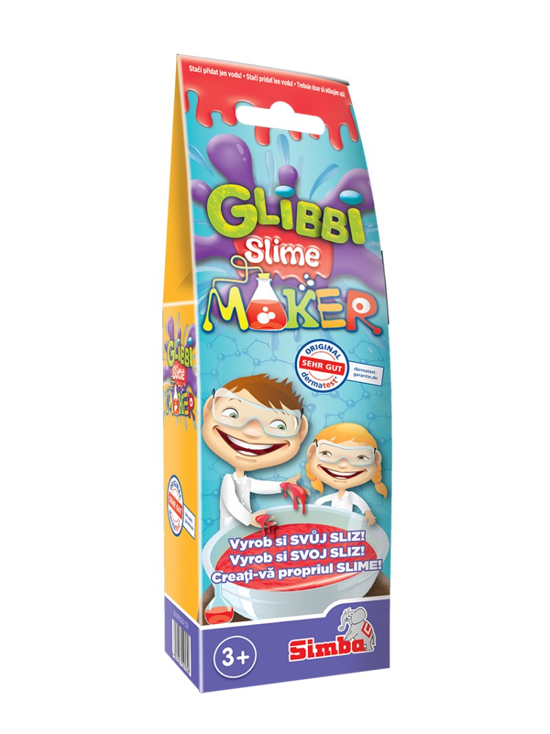 Prášek Glibbi Slime Maker sliz, 3 druhy, DP16 červený