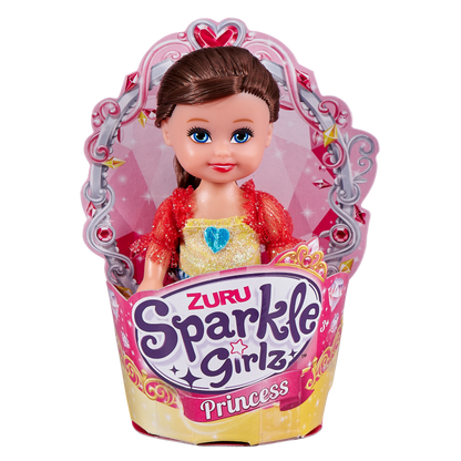 Princezna Sparkle Girlz malá v kornoutku růžové šaty-blond vlasy
