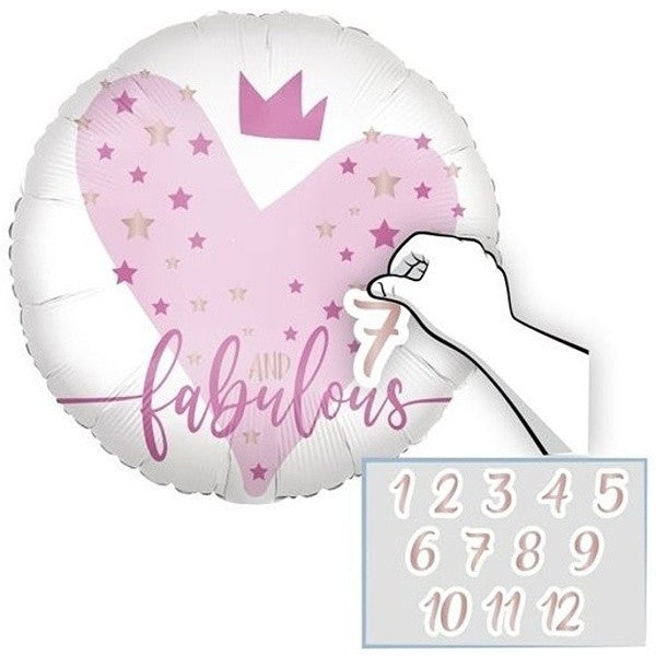 Balónek foliový personalizovaný růžový 46 cm