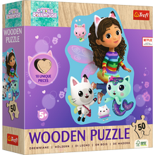 Dřevěné Puzzle 50 dílků Gabynin kouzelný domeček