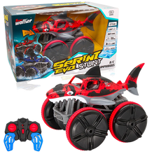 RC obojživelné auto - žralok červený