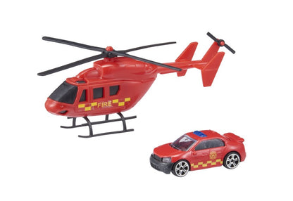 Teamsterz helikoptéra a autíčko hasiči