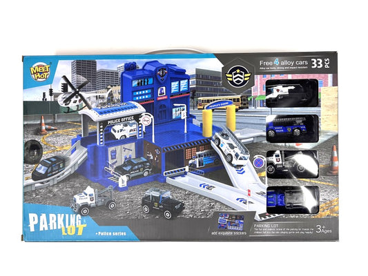 Policejní hrací set + 4 autíčka