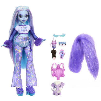 Panenka Monster High monsterka Abbey s mazlíčkem