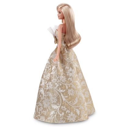 Barbie vánoční panenka blondýnka 2025