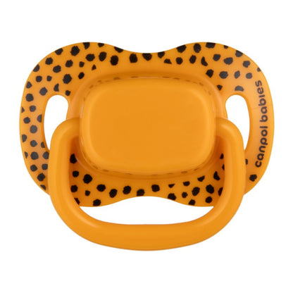 Set symetrických silikonových dudlíků BabiesBoo 0-6m 2ks oranžový