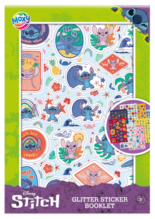 Třpytivé samolepky Stitch A5 8 archů