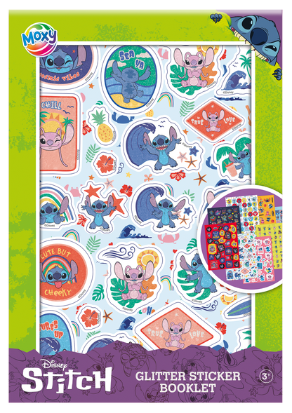Třpytivé samolepky Stitch A5 8 archů