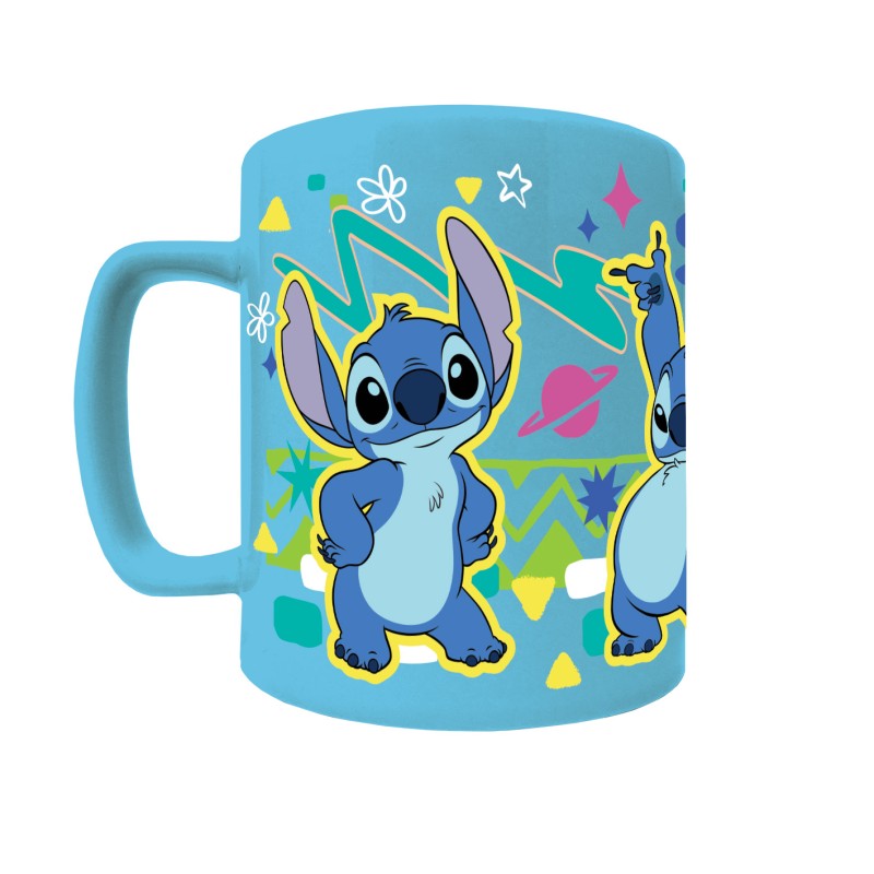 Lilo a Stitch hrnek s návlekem Stitch modrý