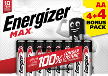 Energizer MAX AA 4+4 zdarma