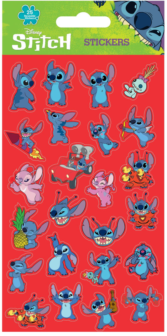 Lilo a Stitch samolepky červené