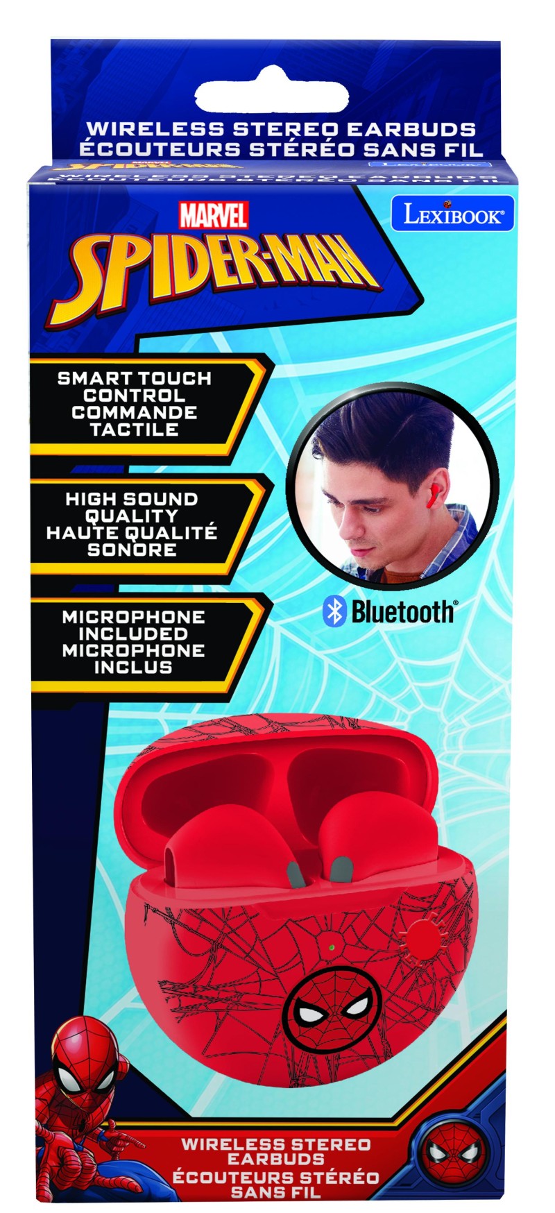 Lexibook bluetooth sluchátka do uší Spiderman s vestavěným mikrofonem