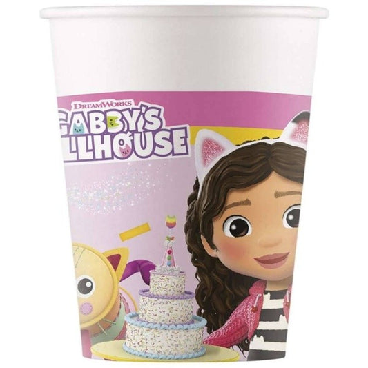 Kelímky papírové Gábinin kouzelný domeček 200 ml 8 ks