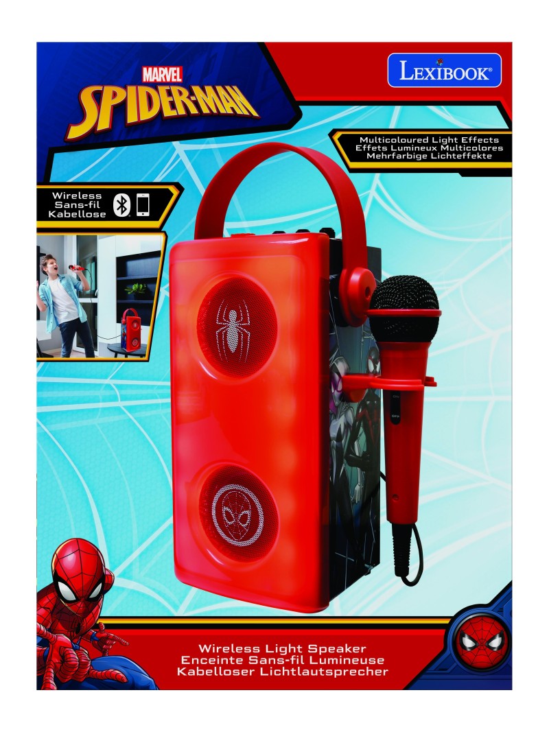 Lexibook bluetooth reproduktor Spiderman s mikrofonem a světelnými efekty