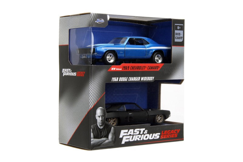 Rychle a zběsile Twin Pack 1969 Chevrolet a 1968 Dodge Charger Wide Body 1:32 W2/1