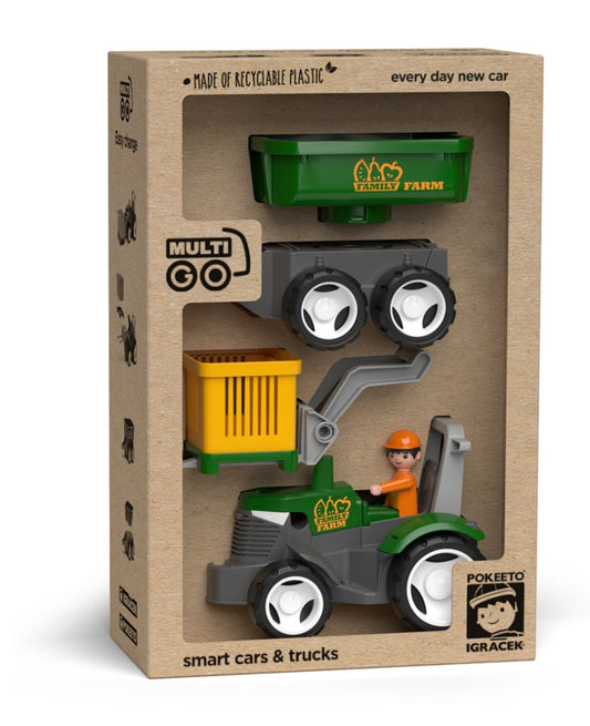 MultiGO ECO Farm 2+1 - Igráček farmář, traktor s přívěsem