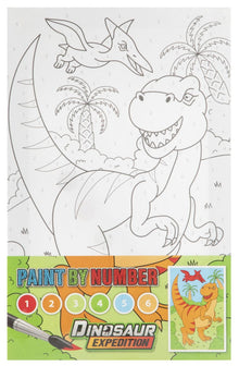 Malování podle čísel + vodovky Dinosaurus