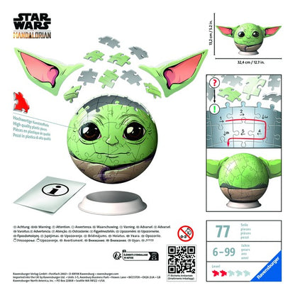 Puzzle-Ball Star 3D Wars: Baby Yoda s ušima 72 dílků