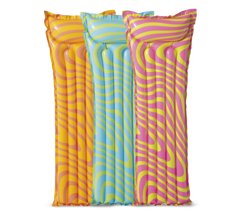 Matrace nafukovací s potiskem 183x69cm růžovo - zelené