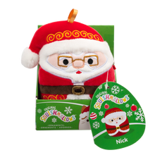 Plyšový mazlíček Squishmallows Vánoční ozdoba Santa s brýlemi - Nick, 10 cm