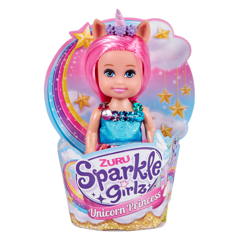 Víla jednorožec Sparkle Girlz malá v kornoutku