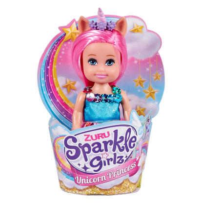 Víla jednorožec Sparkle Girlz malá v kornoutku