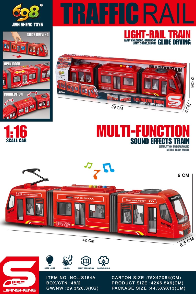 Tramvaj červená 1:16
