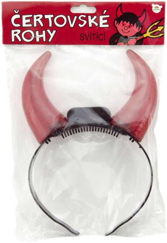 Rohy čertovské svítící 15 cm