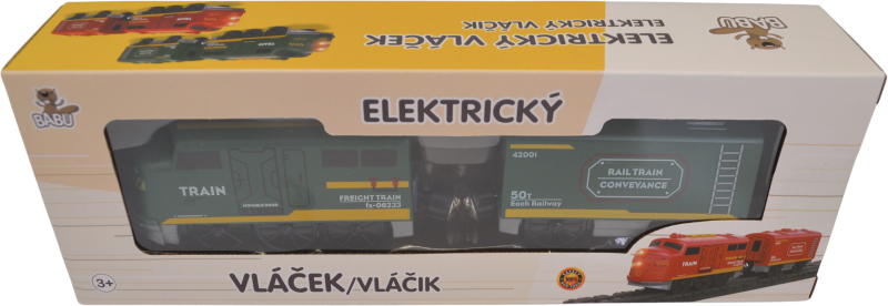 BABU vláčky - Elektrický vláček zelený - set 2 ks