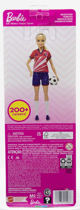 Barbie fotbalová panenka - Barbie v červeném dresu