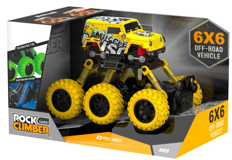 Auto Graffiti Crawler 6WD 1:43 na zpětný chod žluté