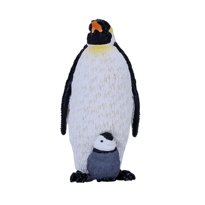 Tučňák císařský s mládětem figurka