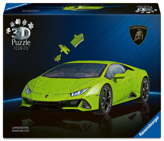 Puzzle 3D Iconics: Lamborghini Huracán Evo zelené