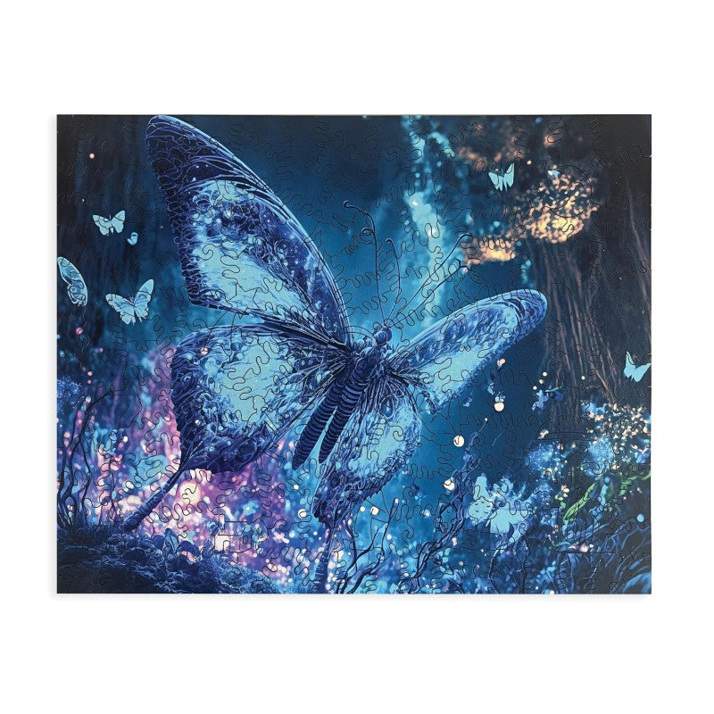 Wooden puzzle Fluorescent Butterfly A4