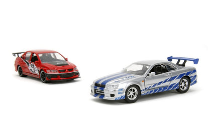Rychle a zběsile Twin Pack 2006 Mitsubishi Lancer Evo IX + Brianův 2002 Nissan Skyline GTR