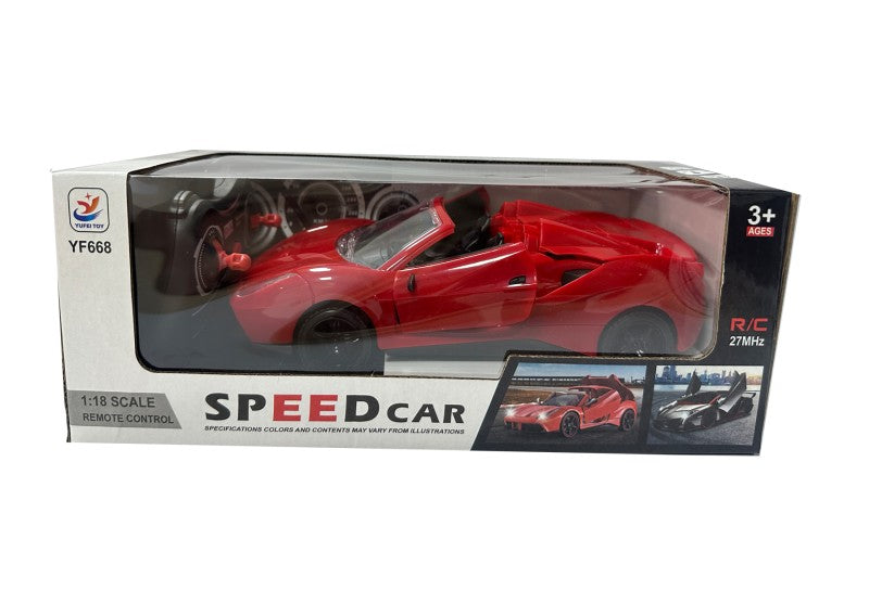 Sportovní RC auto 1:18 žlutý kabriolet