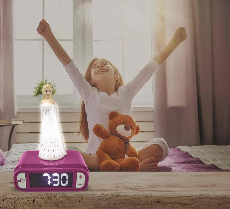 Lexibook budík Frozen Elsa se svítící figurkou