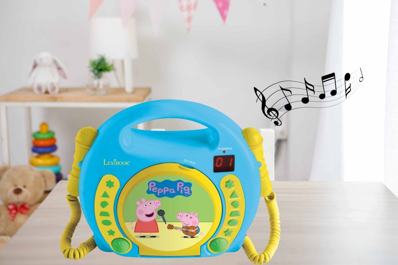 Lexibook CD přehrávač Prasátko Peppa se 2 mikrofony