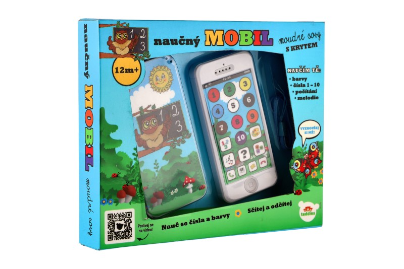 Naučný mobilní telefon s krytem Moudrá sova